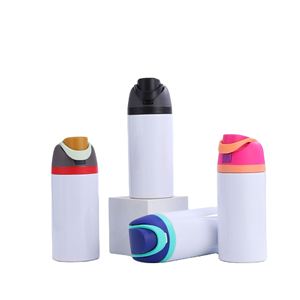 Bouteille d'eau sport isotherme à double paroi en acier inoxydable 304 de 500 ml (16 oz) avec couvercle pop-up pour sublimation DIY - Product Image 1