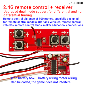 Wuzhi tr100 Chế Độ Kép 2.4G Không Dây Điều Khiển Từ Xa Receiver Set Đồ Chơi Xe Hơi Và Tàu Mô Hình Tự Làm Điều Khiển Từ Xa Phụ Kiện - Product Image 2