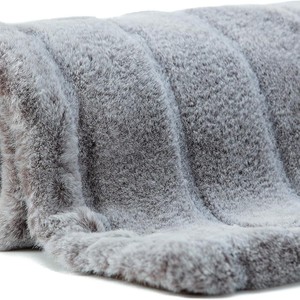 <span class=keywords><strong>Manta</strong></span> de visón aterciopelada y piel con punta de escarcha sintética suave y lujosa para sofá, silla, sofá, cama y sala de estar, <span class=keywords><strong>manta</strong></span> Reversible marrón - Product Image 3