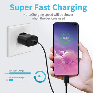 Inde prise 25W PD USB-C <span class=keywords><strong>chargeur</strong></span> adaptateur de voyage pour téléphones cellulaires Samsung <span class=keywords><strong>Galaxy</strong></span> A12 <span class=keywords><strong>A13</strong></span> - Product Image 5