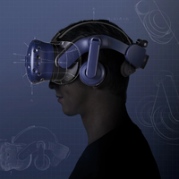 Kit complet de casque VR VIVE Pro de qualité professionnelle avec suivi précis de l'espace, affichage brillant à contraste élevé