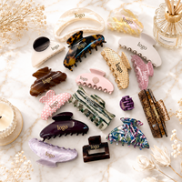 Ume ODM Pinces à cheveux en acétate personnalisées professionnellement, taille et forme sur mesure, motifs et couleurs variées, accessoires pour cheveux pour femmes