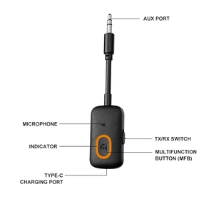 <span class=keywords><strong>Émetteur</strong></span>-<span class=keywords><strong>récepteur</strong></span> <span class=keywords><strong>Bluetooth</strong></span>, prise AUX 3,5 mm, adaptateur <span class=keywords><strong>Bluetooth</strong></span>, <span class=keywords><strong>récepteur</strong></span> pour lecteur audio, <span class=keywords><strong>voiture</strong></span>, transmetteur et <span class=keywords><strong>récepteur</strong></span> mains libres - Product Image 6