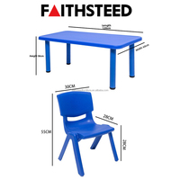 Table et chaises en plastique colorées pour enfants, mobilier préscolaire, ensemble de tables et chaises d'école - Vente chaude