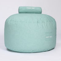 FOAM SAC Fauteuil pouf d'intérieur bleu turquoise en tissu de laine personnalisé