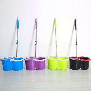 Ensemble de balai à eau en acier avec manche magique, balai rotatif à double entraînement à pression manuelle pour le nettoyage des sols domestiques - Product Image 3