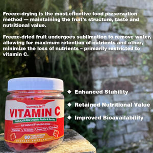 Vegan pembekuan-buah & beri kering campuran Vitamin C Gummies antioksidan antioksidan polifenolik suplemen dalam bentuk permen - Product Image 5