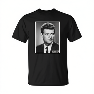 T-shirt Robert Kennedy en coton noir, unisexe, taille moyenne pour adulte, motif portrait politique - Product Image 2