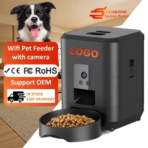 2026 Juyang OEM personnalisé double 2L noir Wifi <span class=keywords><strong>chat</strong></span> chien Animal Machine intelligente bol automatique distributeur d'eau alimentaire chronométré mangeoire pour animaux de compagnie - Product Image 1