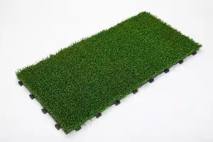Haute qualité facile à installer pelouse artificielle sol décoratif bricolage carreaux de gazon
