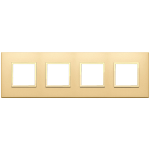 <b>Plate</b> 8M 2+2+2+2 Satin Gold Wall <b>Switch</b> 31mm Length 9.7cm Width 1.7cm Height - Product Image 1