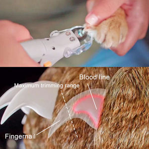 Elektronische nagelknipper voor huisdieren met LED-verlichting, trimmen van katten en honden, nagels, klauwen, 5x vergroting, dubbele nagelvanger, veiligheid - Product Image 6