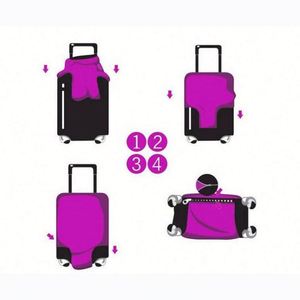 Custom Travel Luggage <b>Protector</b> <b>Cover</b> Elastic Suitcase Transparent Feature Water Resistant Eco-Friendly Washable Wholesale Print - Product Image 5