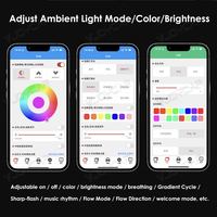 Luz ambiental LED para Tesla Model 3 Y Car Retrofit Atmósfera Lámparas Mobile APP Control Ambient Kits