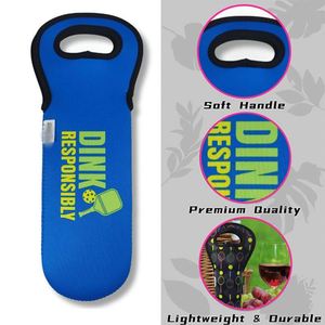 Housse de protection sur mesure pour bouteille de vin, produit promotionnel sportif de précision pour le pickleball - Product Image 2