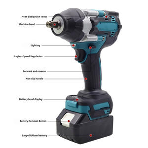Оптовая продажа, промышленный ударный гайковерт 20 В, бесщеточный двигатель, литий-ионный аккумулятор OEM ODM, заводская цена, - Product Image 6