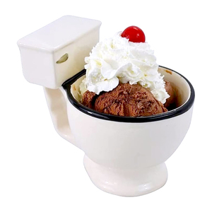 Proveedores al por mayor otra novedad 3D coofee personalizado taza de inodoro de cerámica de porcelana de forma única logotipo personalizado - Product Image 1