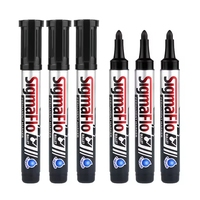 Marqueur d'art à bout rond imperméable non effaçable de haute qualité marqueur permanent à base d'huile de stylo de peinture noire pour n'importe quelle Surface