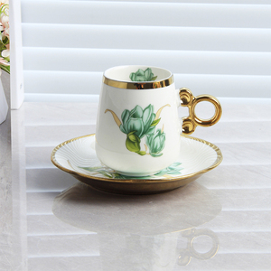 Espresso <strong>Coffee</strong> Cup Plate Ceramic <strong>Gift</strong> <strong>Sets</strong> Minimalist Classic Dubai <strong>Coffee</strong> Cup and Saucer Cup - Product Image 2