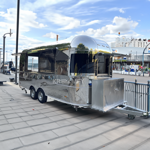 Chariot de vente ambulant personnalisé, camion-restaurant mobile d'extérieur entièrement équipé, remorque de restauration rapide avec certification CE - Product Image 4