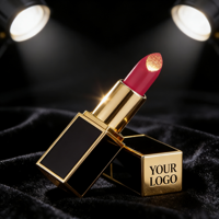 Lápiz Labial de Lujo con Logotipo Personalizado, Bajo Pedido Mínimo, Marca Privada, Impermeable, Alta Pigmentación, Vegano, Mate, Rojo, Venta al por Mayor