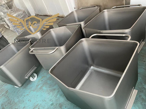 <span class=keywords><strong>200L</strong></span> 300L 400L thép không gỉ cấp thực phẩm xe đẩy xe Dump xe đẩy - Product Image 4
