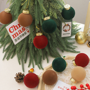 JOYWOOD-Boules de flocage colorées pour arbre de Noël, décorations de fenêtre de vacances, 6cm12pcs - Product Image 1