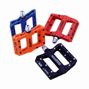 SCUDGOOD Pedal Sepeda Nilon, Pedal Sepeda Nilon Warna Biru Plastik dengan Cleat Anti Selip