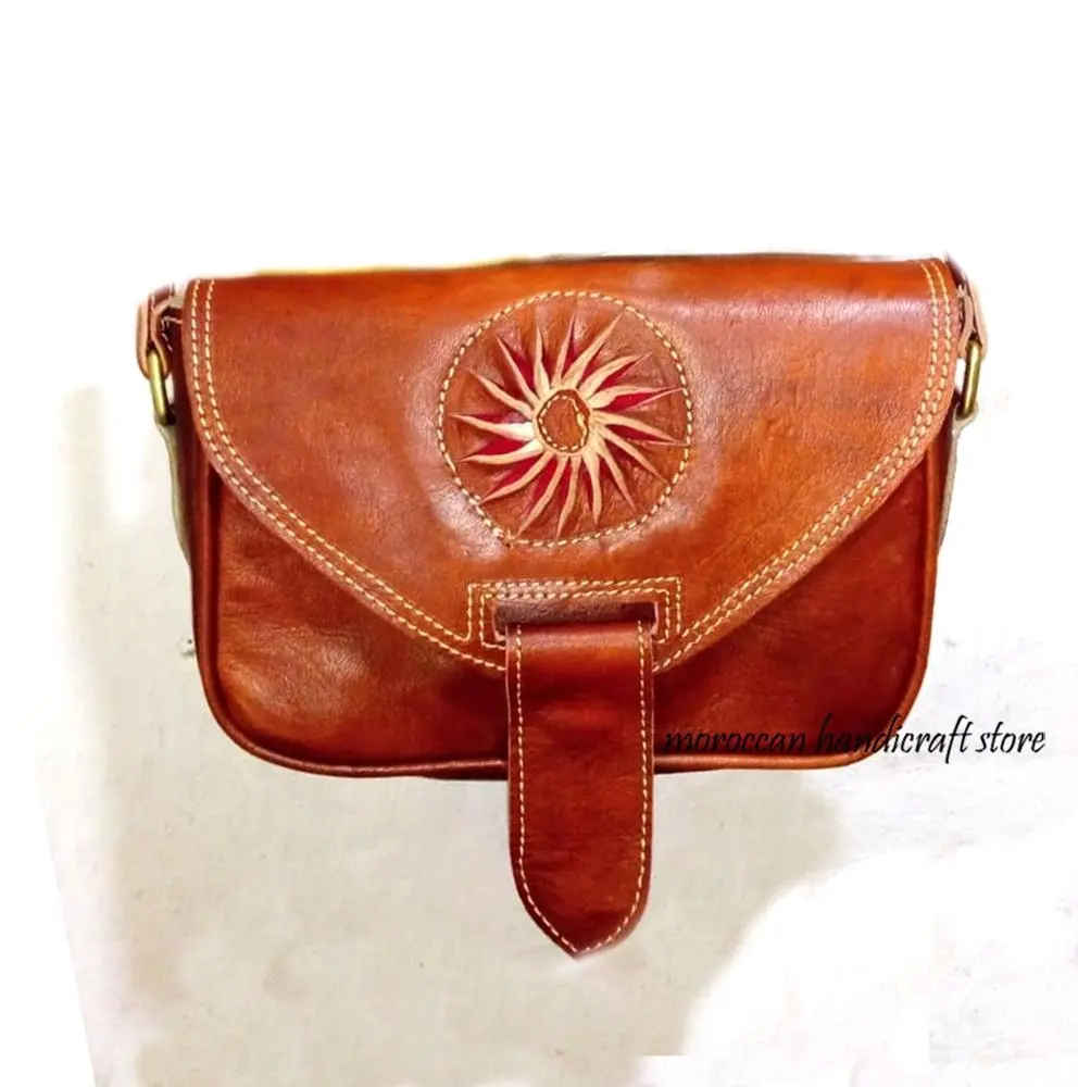 Moroccan leather bag, Shoulder Bag, leather handbags Berber Inspired Bohemian Bag