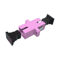 Adaptador de Fibra Óptica Multimodo Simplex SC-SC OM4, Color Rosa, 50/125μm, Alta Velocidad de Transmisión 40G/100G, Acoplador para Centro de Datos
