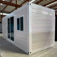 Maison conteneur extensible de 20 pieds, villa préfabriquée modulaire pliable, unité multi-locatifs connectable, cabine d'hôtel