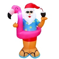 Décoration de Noël gonflable géante avec Père Noël et bonhomme de neige, éclairage LED, pour extérieur, jardin, fête