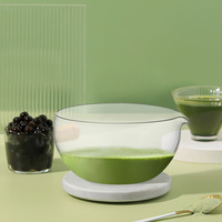 Bol à Matcha en verre de style japonais traditionnel clair avec bec verseur tasse à thé vert
