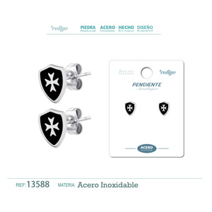 Orecchini a lobo Cotigo Fashion con pendente in acciaio placcato, modello 13588, 0,1 kg - Product Image 1