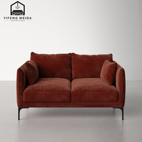 Moderne Luxus-Haummöbel Leder Mikrofaserstoff Samt kundenspezifische Farbe Wohnzimmer-Sofa mit zwei oder drei Sitzen