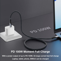 Câble de charge rapide USB Type C ULT-unite 1 mètre PD 100W 20V 5A 40 Gbps USB4 pour appareil photo et ordinateur, boîtier en alliage d'aluminium