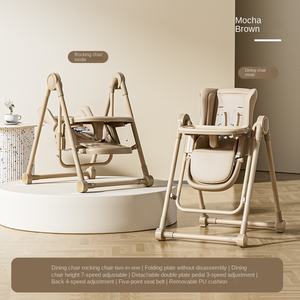 Chaise de salle à manger pliante multifonctionnelle deux-en-un au design moderne, chaise de repas pour bébé et enfant, idéale pour la croissance scolaire des enfants - Product Image 2