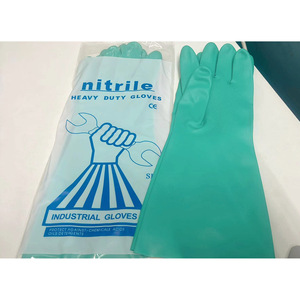 ถุงมือป้องกันสารเคมีทนน้ำมัน Laoan สีเขียว ถุงมือไนไตรล์สำหรับงานอุตสาหกรรม ถุงมือนิรภัยสำหรับงานเชื่อม - Product Image 2
