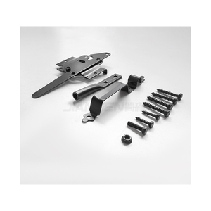 Loquet de sécurité à ressort pour portail en acier, poignée de porte noire pour clôture en bois - Product Image 4