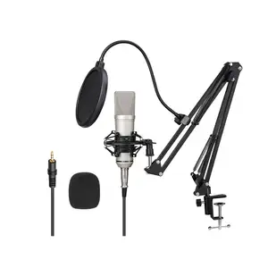 Made In China Condenser Microphone 3.5Mm Plug Home Stereo Mic Desktop Tripod For Pc