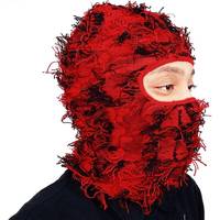 Touca masker telinga beruang pelindung Uv kustom wanita, masker Robot bulu domba musim dingin bertudung olahraga