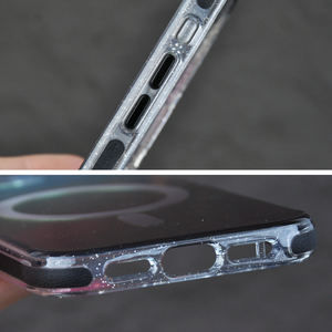 Coque arrière de luxe rose étincelant IMD magnétique PC TPE TPU hybride pour téléphone portable pour <span class=keywords><strong>iPhone</strong></span> 16 16e 15 <span class=keywords><strong>14</strong></span> 13 <span class=keywords><strong>Pro</strong></span> Max - Product Image 4