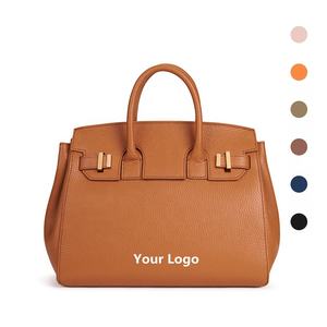Sacs fourre-tout pour femmes en cuir PU vegan de créateur de mode personnalisés Poignée supérieure Lychee Fermeture classique Étanche Luxe - Product Image 1