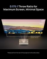 Projecteur XGIMI MIRA Pro 4K RGB Triple Laser UST 3000 Lumens ISO Google TV 110% BT.2020 36W 2000:1 Ultra Courte Portée