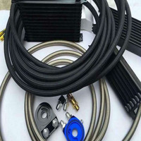 Kit de tuyaux pour refroidisseur d'huile en nylon, pvc/NBR tressé, noir, en caoutchouc synthétique et acier inoxydable tressé, kits de lignes de carburant