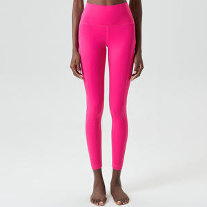 Pantalon de yoga extensible <span class=keywords><strong>taille</strong></span> haute pour femmes poches Leggings d'aérobic serrés de <span class=keywords><strong>grande</strong></span> <span class=keywords><strong>taille</strong></span> pour le sport de printemps et d'été Fitness - Product Image 2