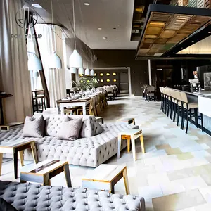 Современная Роскошная индивидуальная Кофейня ресторанный барный набор мебели круглая кожаная U-образная диван гостиная с подушками