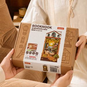 Robotime Rolife Giocattoli da Assemblare a Mano, Casa in Miniatura Fai-da-Te TGB18 Sunset Isle, <span class=keywords><strong>Puzzle</strong></span> 3D in Legno - Product Image 5