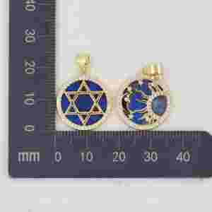 Colgante <span class=keywords><strong>de</strong></span> lazurita <span class=keywords><strong>de</strong></span> moda, joyería, brújula, amor, cielo estrellado, <span class=keywords><strong>amuleto</strong></span>, <span class=keywords><strong>estrella</strong></span> <span class=keywords><strong>de</strong></span> <span class=keywords><strong>David</strong></span>, collar <span class=keywords><strong>de</strong></span> circón, colgante, accesorios, joyería - Product Image 3