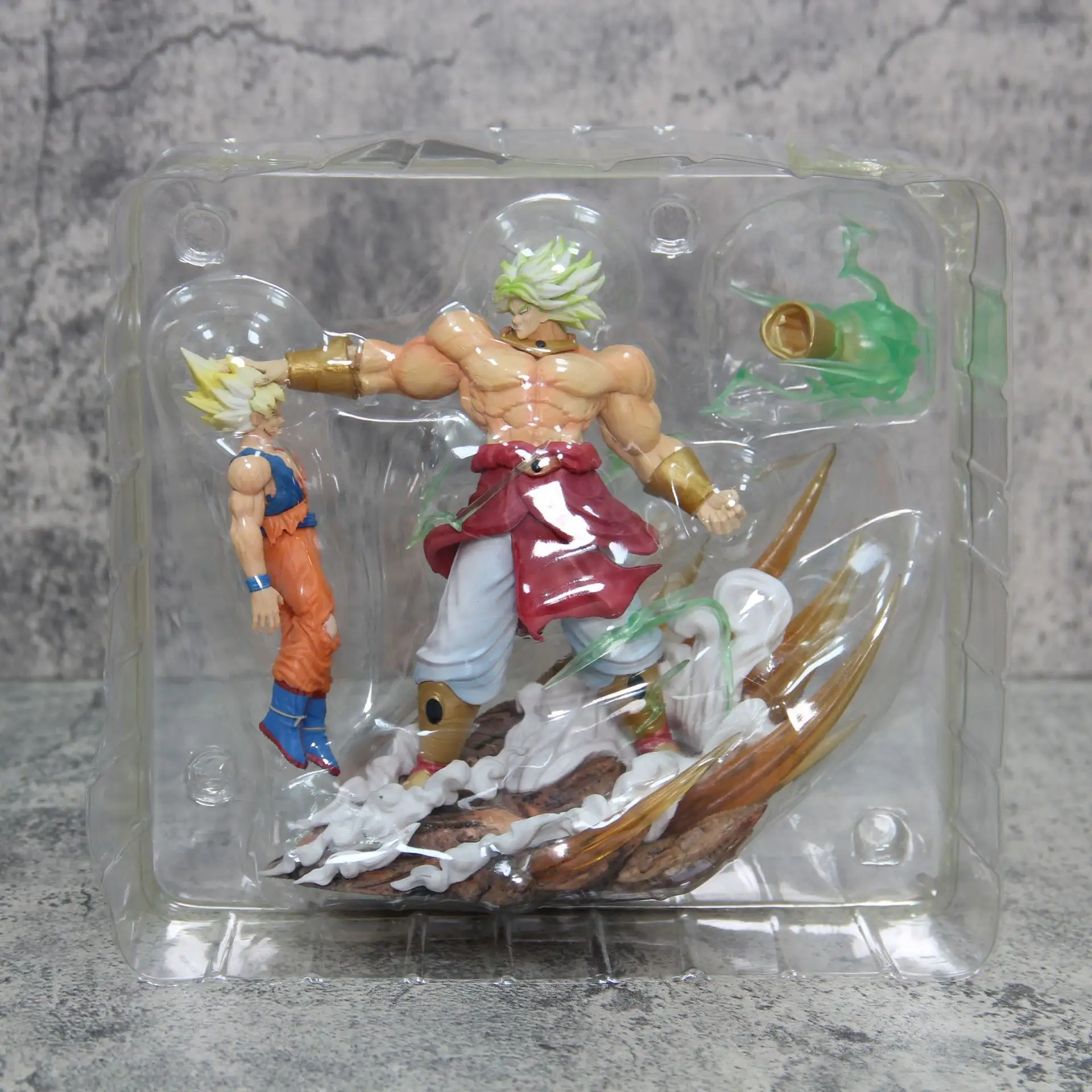 Individuell gefertigte PVC Super Saiyan Muskel Z Actionfiguren Sohn Goku Drachenball Broly vs. Goku Cartoon Toy Action Anime-Figur